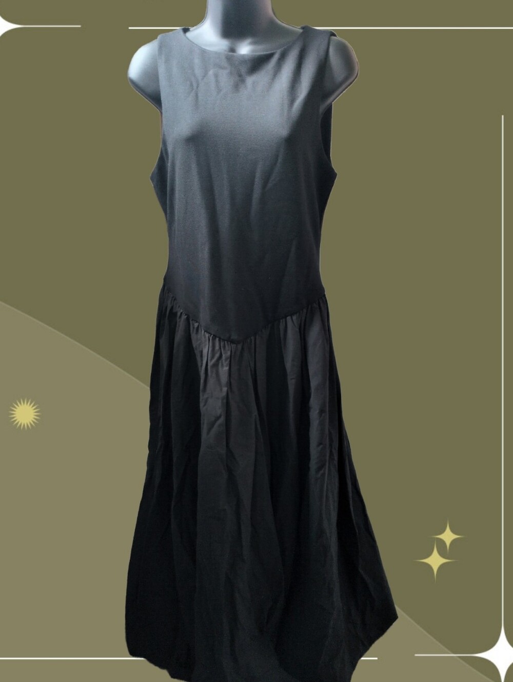 ✨ Nwt Dissh The James Black Bubble Midi Dress Size US 6